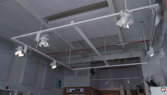 Fiilex Track Lighting for Pro Home Cooks Kitchen Studio rectangle configuration