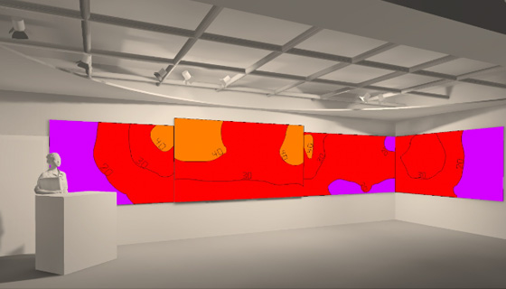 Fiilex Track Lighting UC Berkeley Cory Hall Classroom heat map