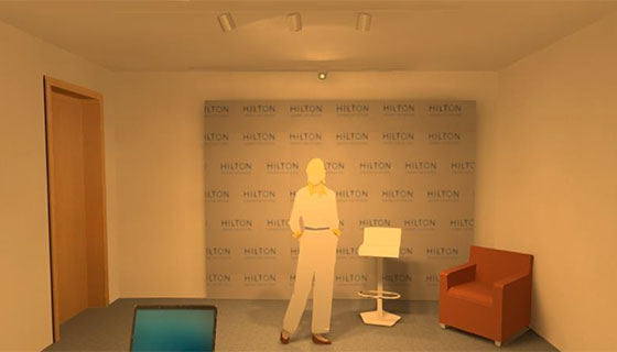 Fiilex Track Lighting social media studio rendering before and after image