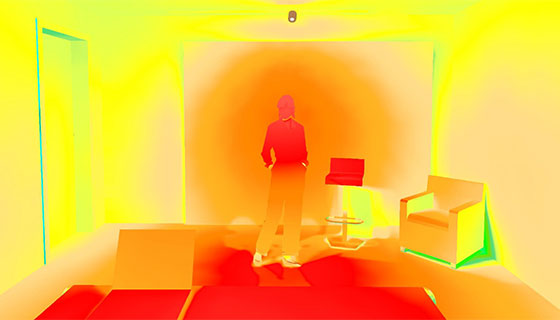 Fiilex Track Lighting social media studio heat map before and after image