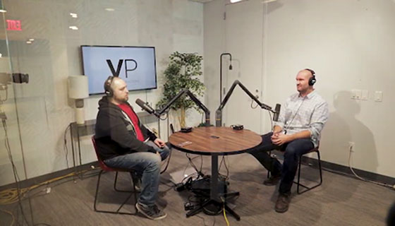 Vayner Media Podcast Studio using Fiilex Track Lighting