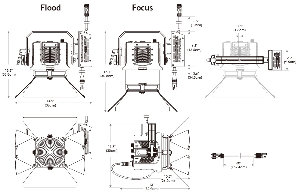 Fiilex P5F Fresnel Light